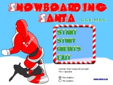 Mini žaidimai - Snowboarding santa
